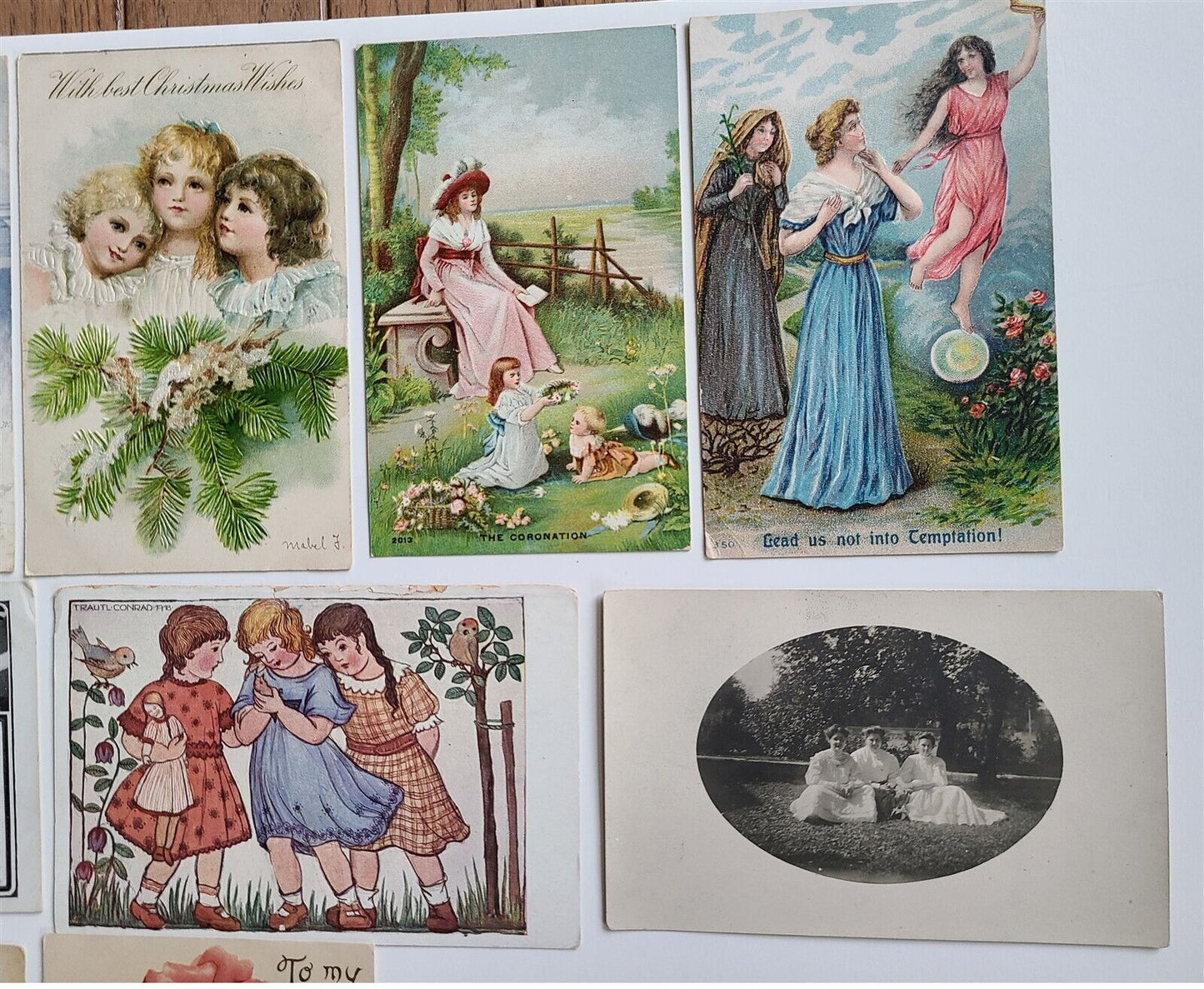 lot of 17 ANTIQUE POSTCARDS & RPPC 3 FEMALES