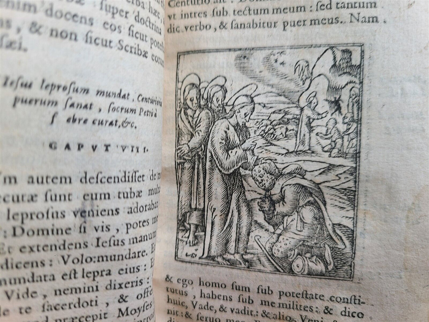 1578 BIBLE in LATIN ILLUSTRATED NEW TESTAMENT VELLUM BOUND 16th CENTURY antique