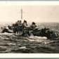 MILITARY SHIP USS WEDDERBURN ANTIQUE REAL PHOTO POSTCARD RPPC