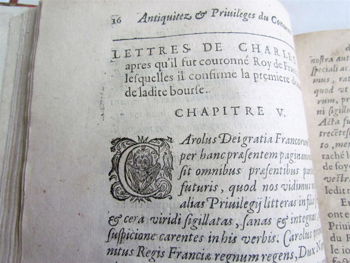 1634 antique Histoire du monastere et convent des Peres in FRENCH