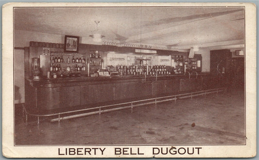 PHILADELPHIA PA LIBERTY BELL DUGOUT ANTIQUE POSTCARD