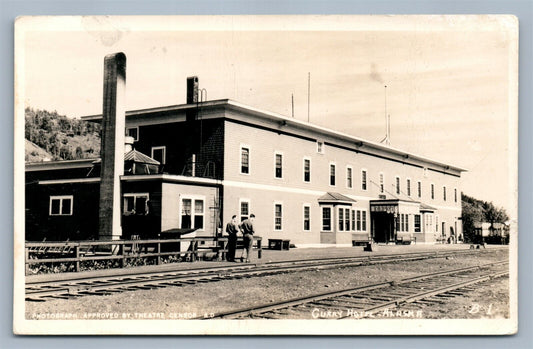 CURRY HOTEL ALASKA VINTAGE REAL PHOTO POSTCARD RPPC railroad railway tracks