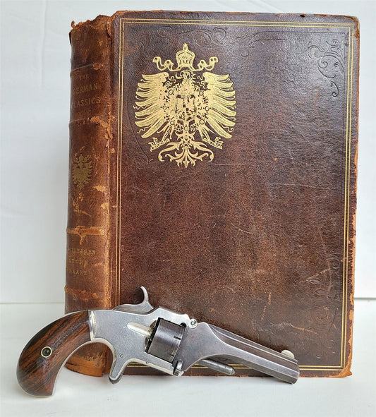 ANTIQUE REVOLVER in BOOK SHAPE BOX HIDDEN SAFE