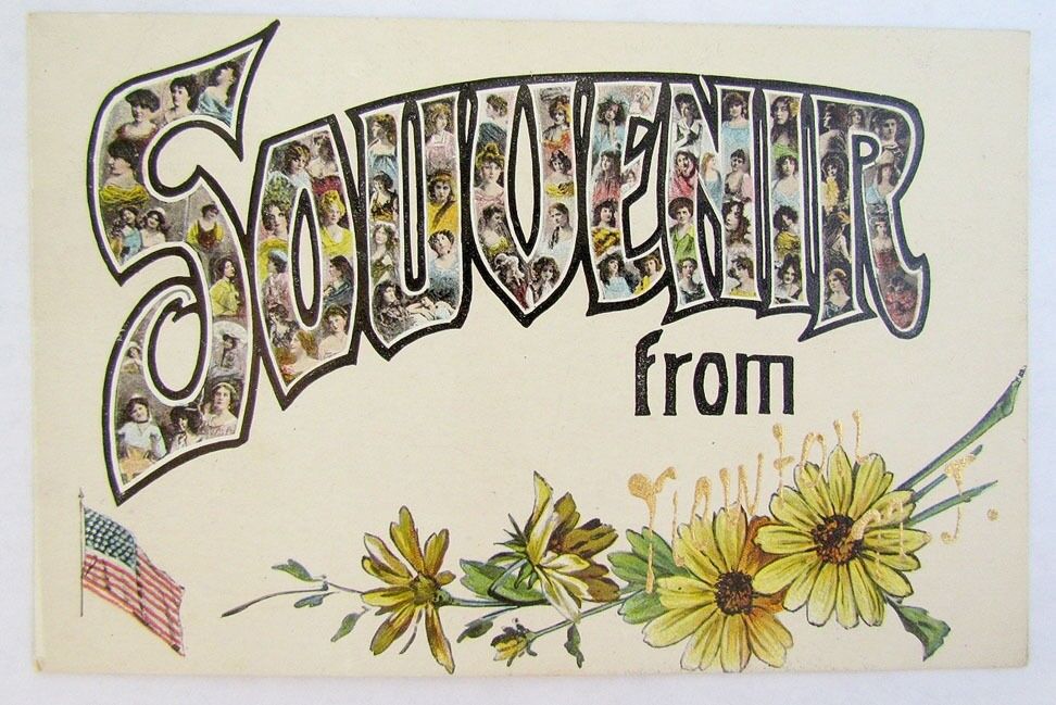 ANTIQUE POSTCARD SOUVENIR FROM NEWTON N.J.