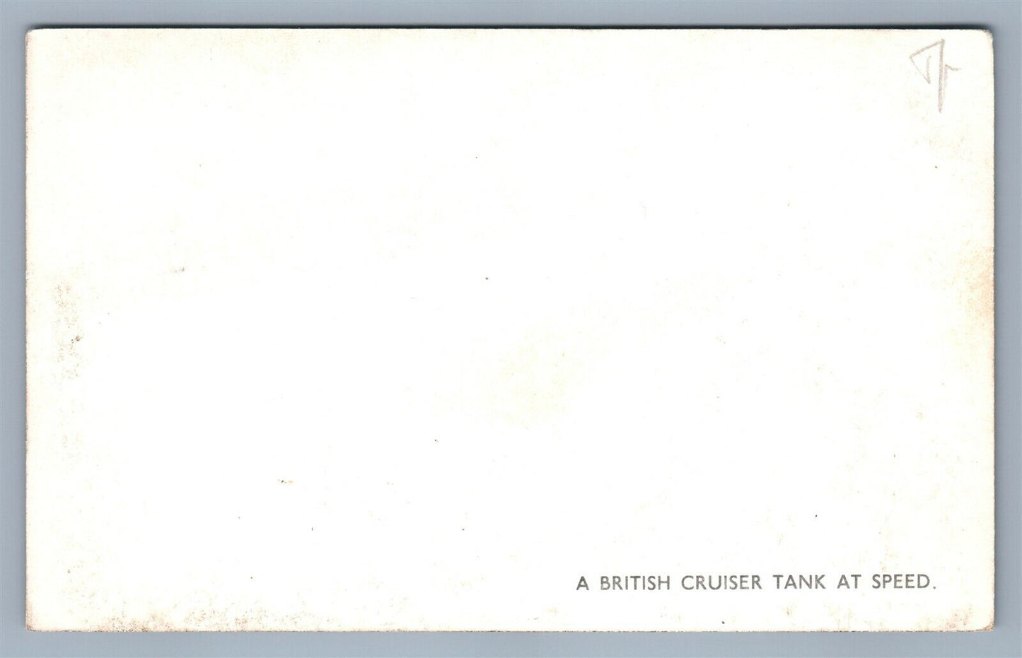 BRITISH CRUISER TANK VINTAGE REAL PHOTO POSTCARD RPPC
