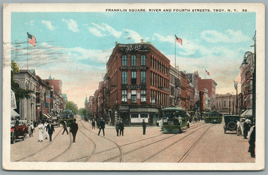 TROY NY FRANKLIN SQUARE ANTIQUE POSTCARD