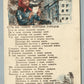 RUSSIAN WWII ERA VINTAGE POSTCARD w/ SONG TEXT