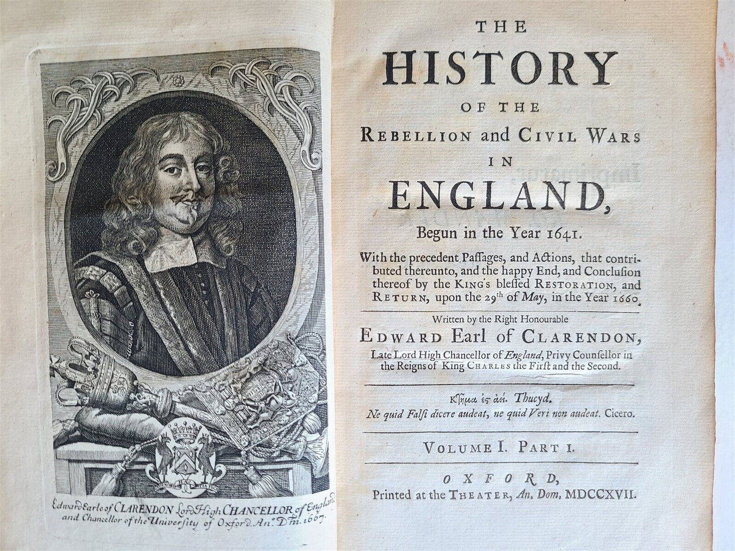 1717-24 HISTORY of REBELLION & CIVIL WARS in ENGLAND antique 7 VOLUMES complete