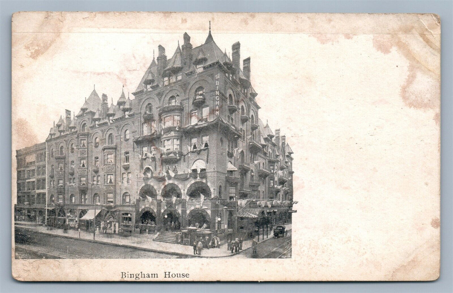 PHILADELPHIA PA BINGHAM HOUSE ANTIQUE POSTCARD