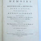 1756 MEMOIRS of MAXIMILIAN de BETHUNE 3 VOLUMES antique in ENGLISH