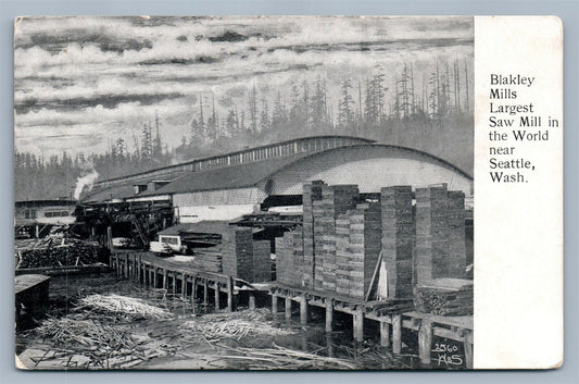 SEATTLE WA BLACKLEY MILLS ANTIQUE POSTCARD