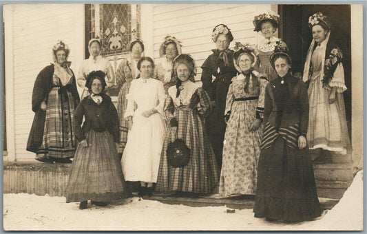 EAST ST. JOHNSBURY OLD FOLKS CONCERT ANTIQUE REAL PHOTO POSTCARD RPPC