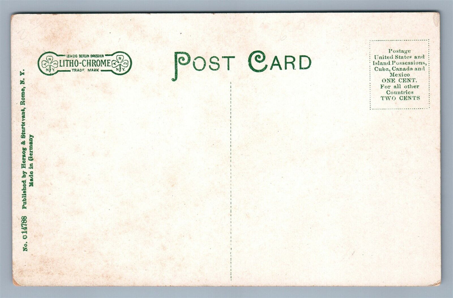 ROME NY OLD FORT STANWIX ANTIQUE POSTCARD