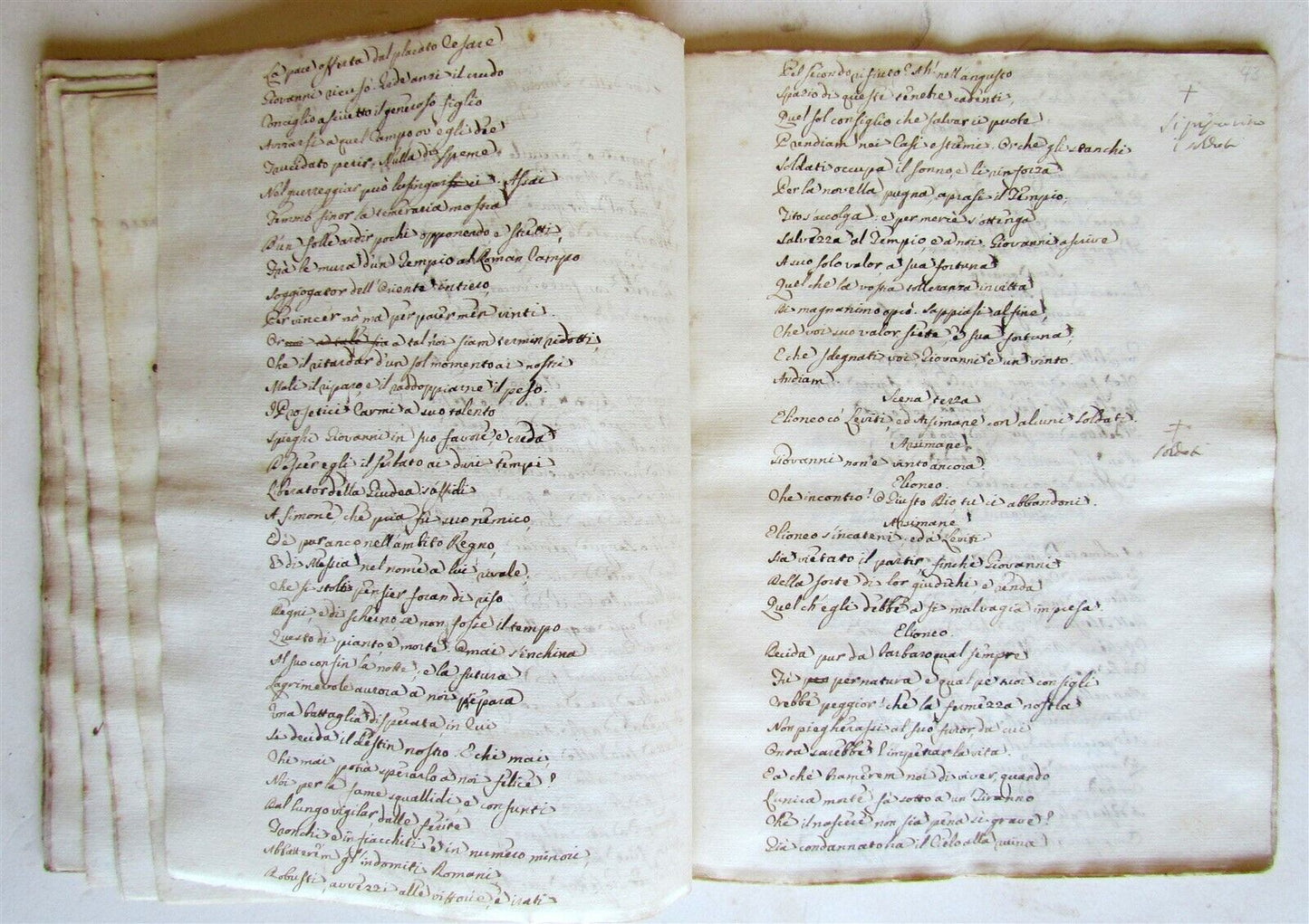 1760 MANUSCRIPT OPERA Giovanni Di Giscala Tiranno Del Tempio Di Gerusalemme