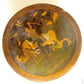 ORIENTAL BATTLE SCENE PAPER MACHE HAND PAINTED LACQUER BOWL antique