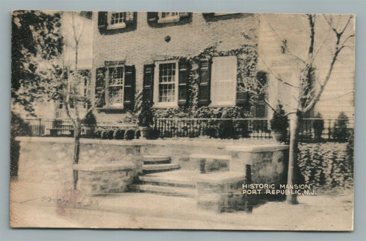 PORT REPUBLIC NJ HISTORIC MANSION VINTAGE POSTCARD