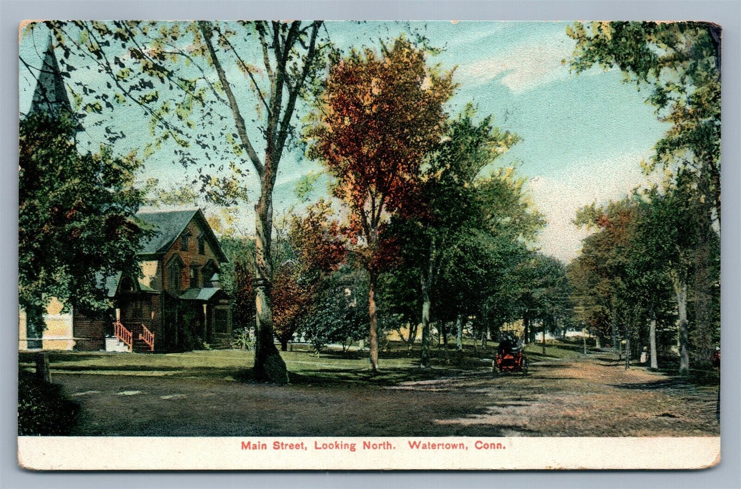 WATERTOWN CT MAIN STREET ANTIQUE POSTCARD