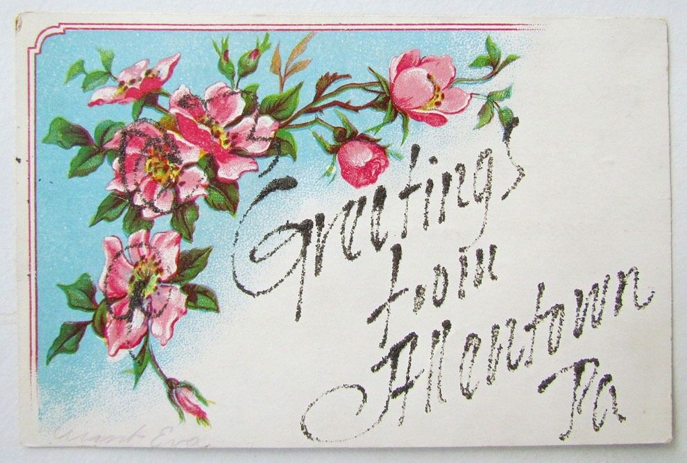 ANTIQUE 1930s POSTCARD GREETINGS FROM VIENNA LUNCH TILGHMAN STREET ALLENTOWN PA