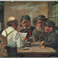 ARTISIT SIGNED TAVERN SCENE ANTIQUE POSTCARD