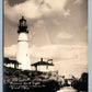 PORTLAND HEAD ME LIGHTHOUSE VINTAGE REAL PHOTO POSTCARD RPPC