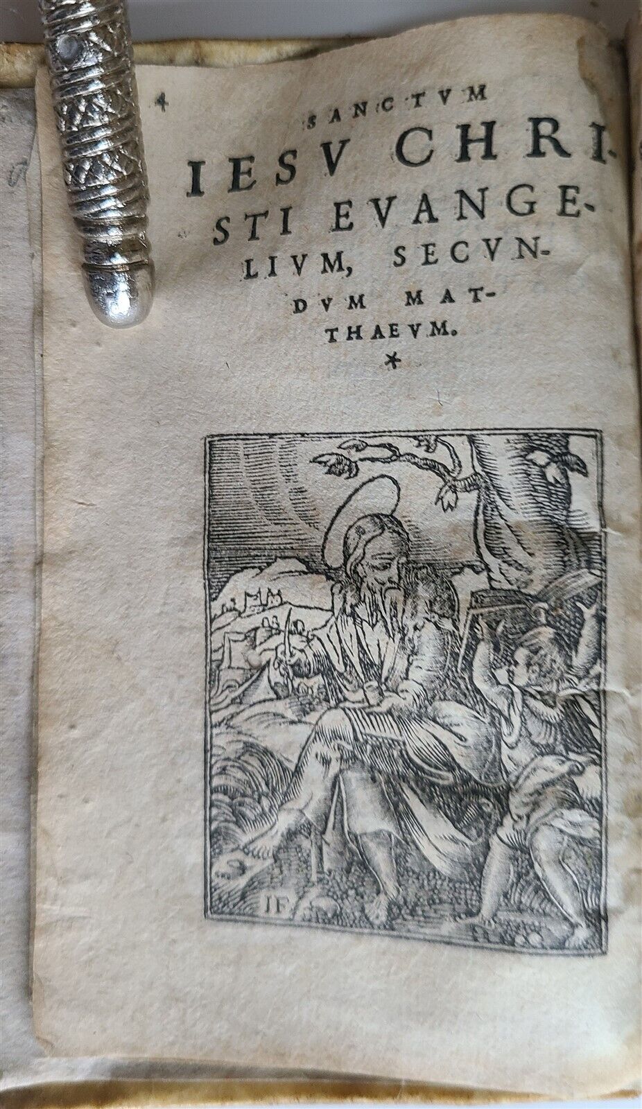 1578 BIBLE in LATIN ILLUSTRATED NEW TESTAMENT VELLUM BOUND 16th CENTURY antique