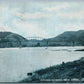 HINTON W.V. BRIDGE ACROSS NEW RIVER 1907 ANTIQUE POSTCARD w/ CORK CANCEL