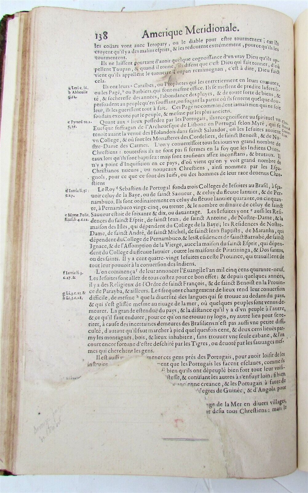 1637 DESCRIPTION OF AMERICA by Pierre D'Avity antique FOLIO in French