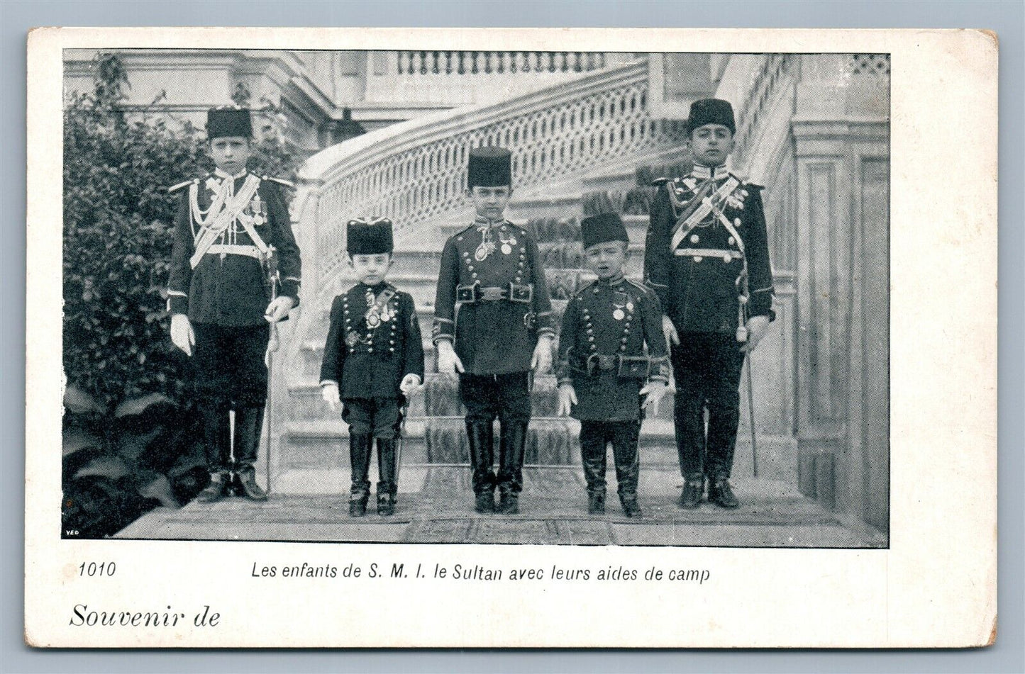 TURKEY CHILDREN OF SULTAN ANTIQUE POSTCARD