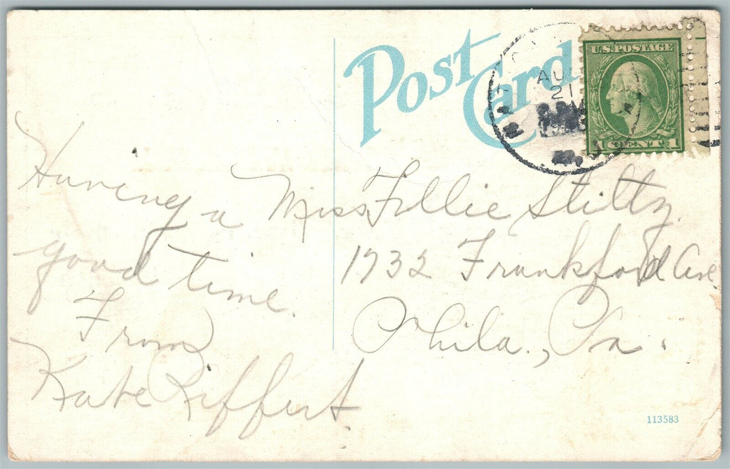 NATIONAL PARK N.J. ANTIQUE POSTCARD