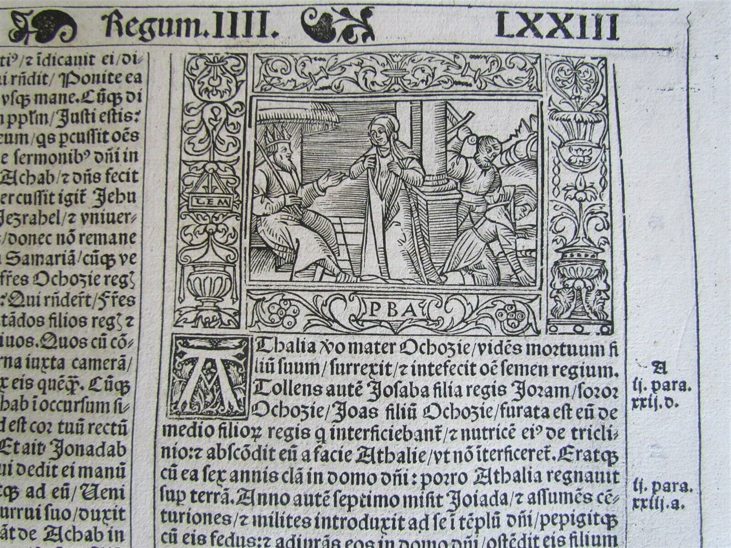 1529 BIBLE ILLUSTRATED TEXTUS BIBLIA antique FOLIO in LATIN RARE 16th CENTURY