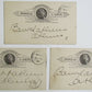 1889 LOT of 3 COLUMBUS OHIO MERCHANT BANK ANTIQUE STATEMENT CARDS POSTCARDS