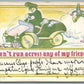 EARLY AUTOMOBILE DRIVER COMIC ANTIQUE POSTCARD