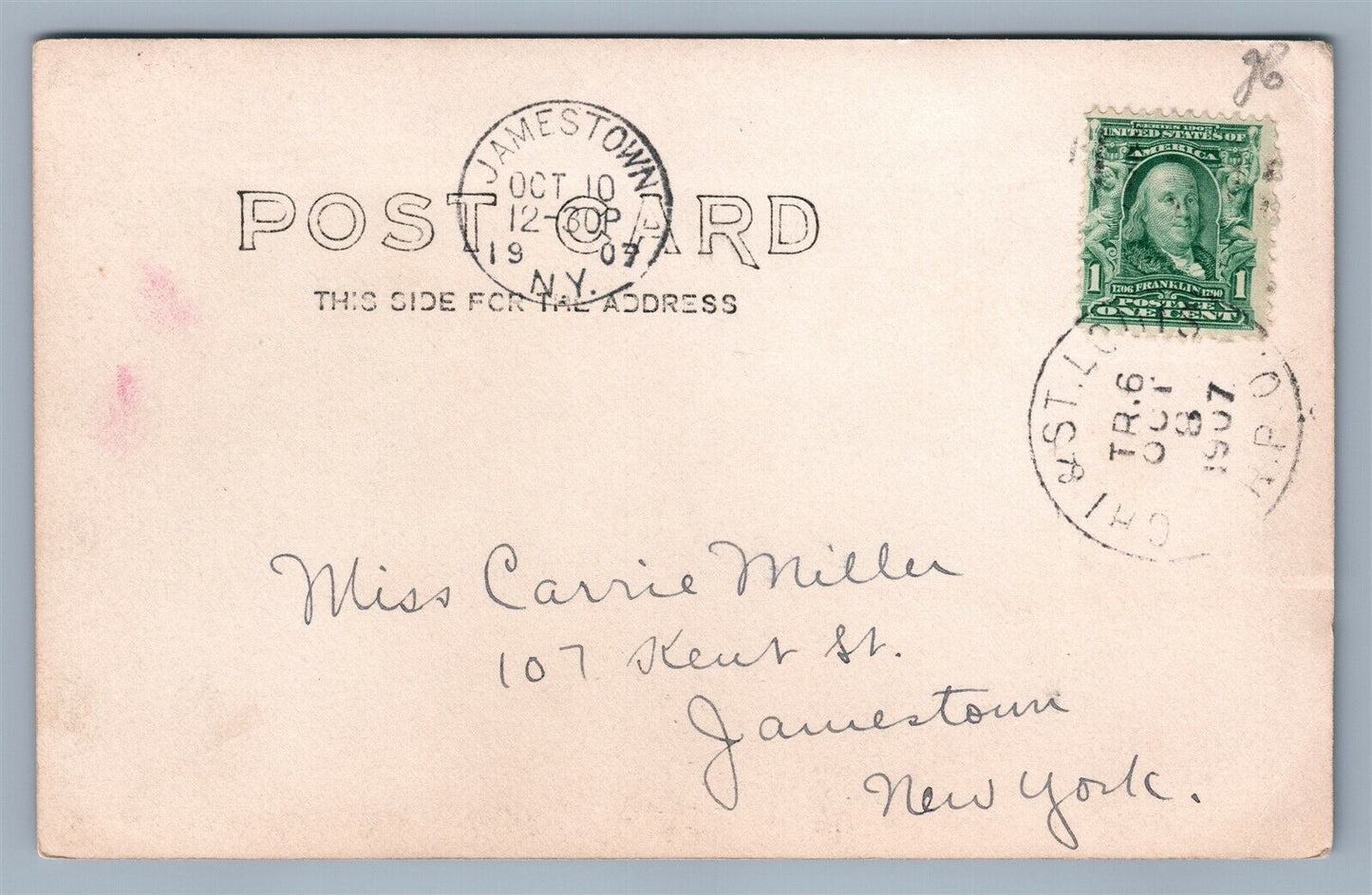 JAMESTOWN NY EPISCOPAL CHURCH ANTIQUE REAL PHOTO POSTCARD RPPC