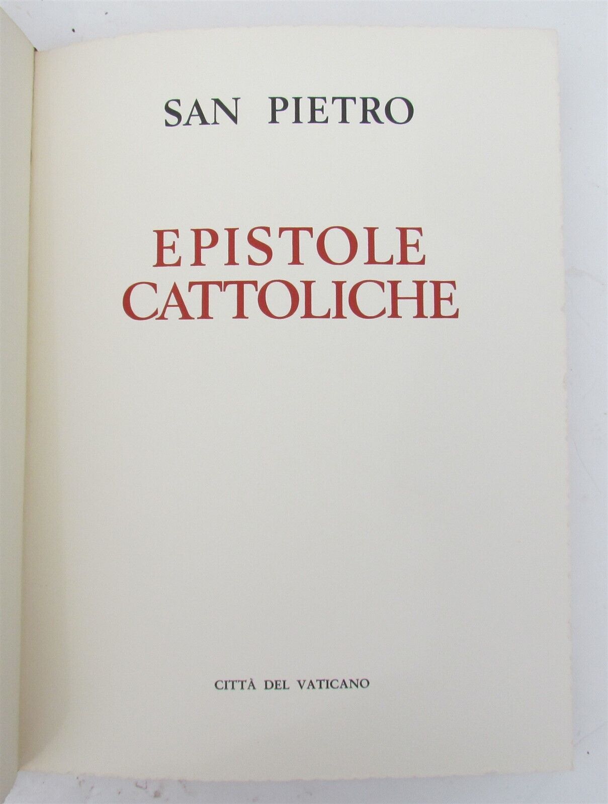 SAN PIETRO EPISTOLE CATTOLICHE antique ILLUSTRATED FOLIO VATICAN EDITION