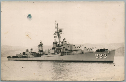 MILITARY SHIP NEWMAN PERRY 1954 VINTAGE REAL PHOTO POSTCARD RPPC