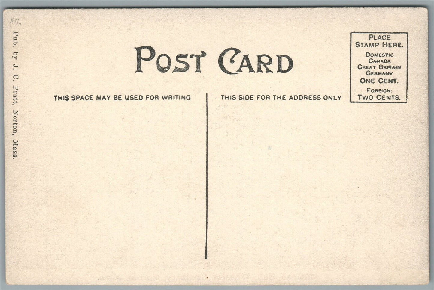NORTON MA WHEATON SEMINARY ANTIQUE POSTCARD