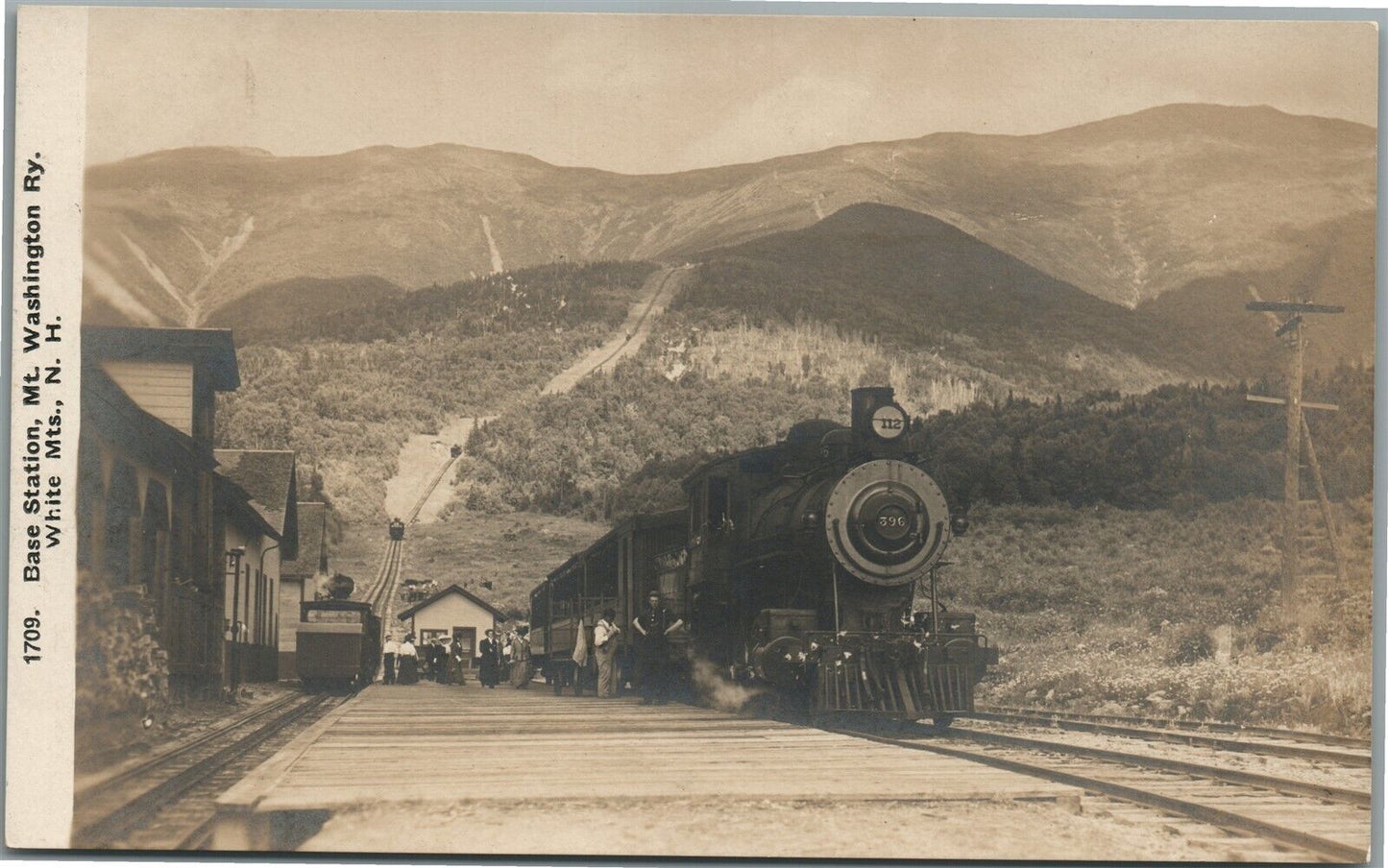 WHITE MTS N.H. RAILROAD STATION RAILWAY DEPOT ANTIQUE REAL PHOTO POSTCARD RPPC