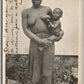 SOUTH AFRICA PRETORIA NATIVE WOMAN w/ BABY ANTIQUE POSTCARD