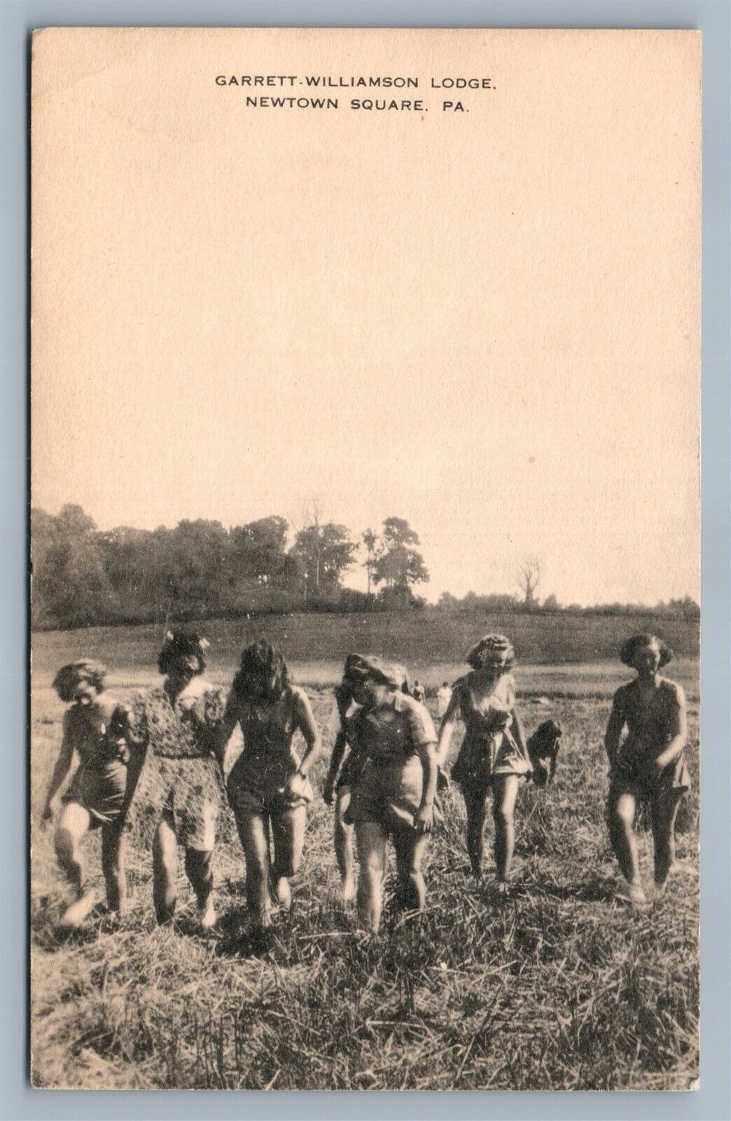 NEWTOWN SQUARE PA GARRET-WILLIAMSON LODGE ANTIQUE POSTCARD