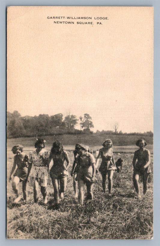 NEWTOWN SQUARE PA GARRET-WILLIAMSON LODGE ANTIQUE POSTCARD