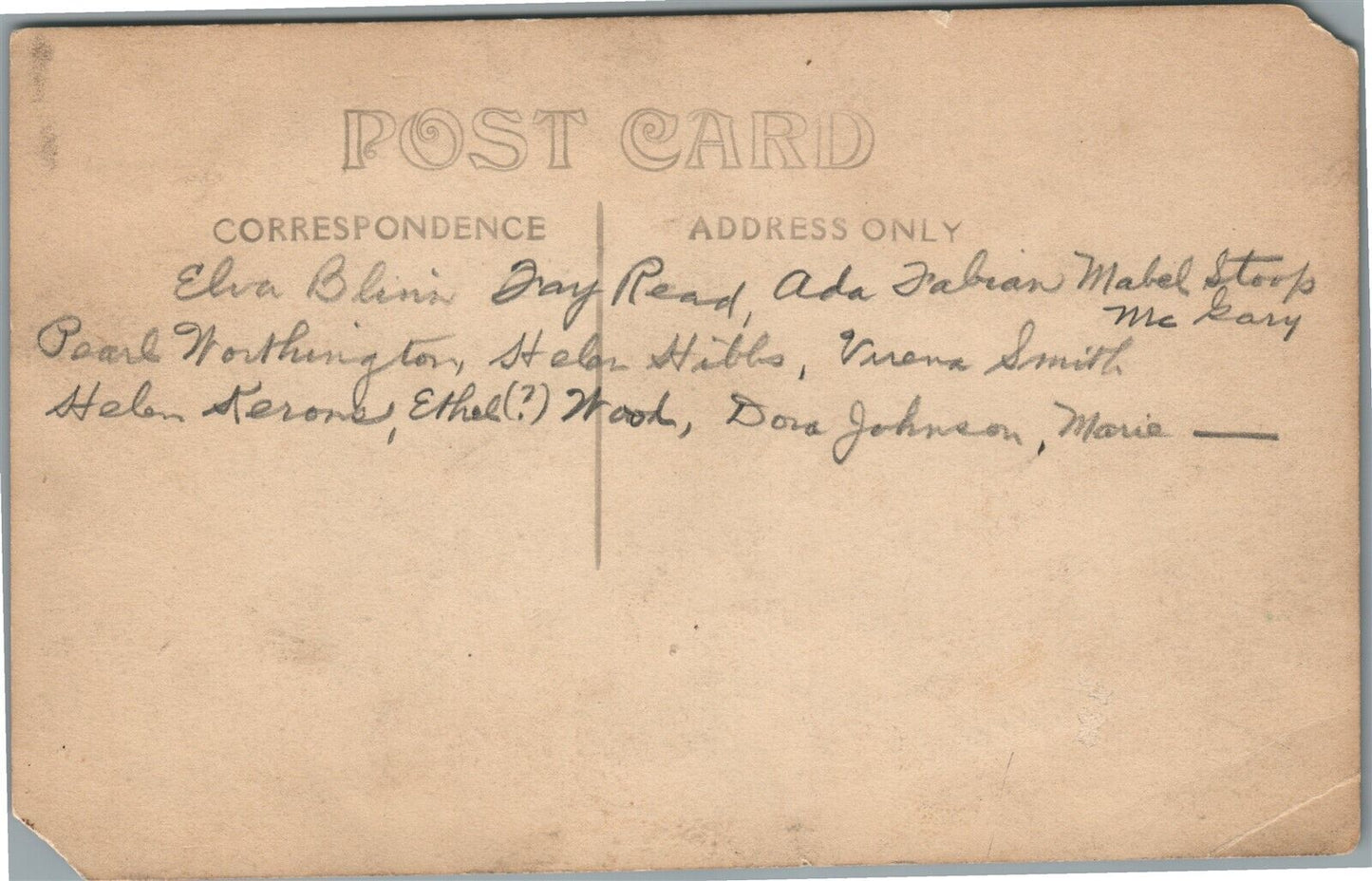 GRADUATE SCHOOL GROUP ANTIQUE REAL PHOTO POSTCARD RPPC