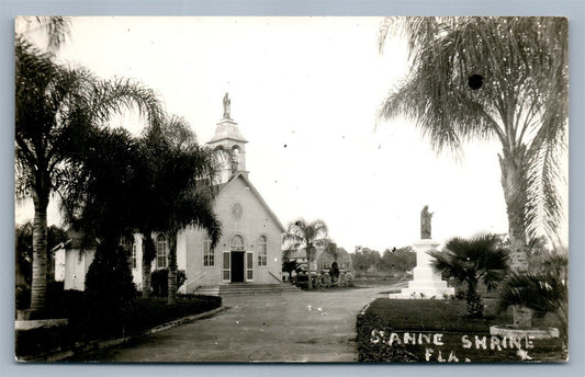 LAKE WALES FL ST. ANNE SHRINE VINTAGE REAL PHOTO POSTCARD RPPC