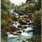 CARBONDALE PA RACKET BROOK FALLS 1910 UNDIVIDED ANTIQUE POSTCARD w/ CORK CANCEL