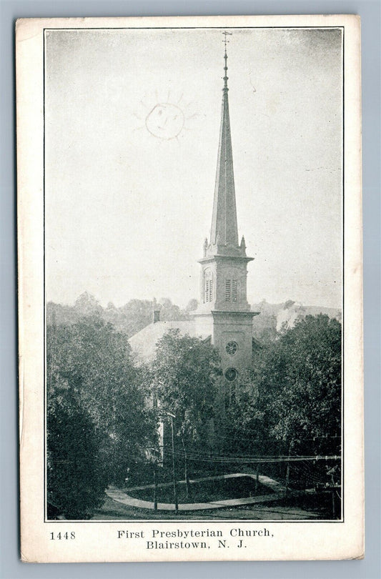 BLAIRSTOWN NJ FIRST PRESBYTERIAN CHURCH ANTIQUE POSTCARD