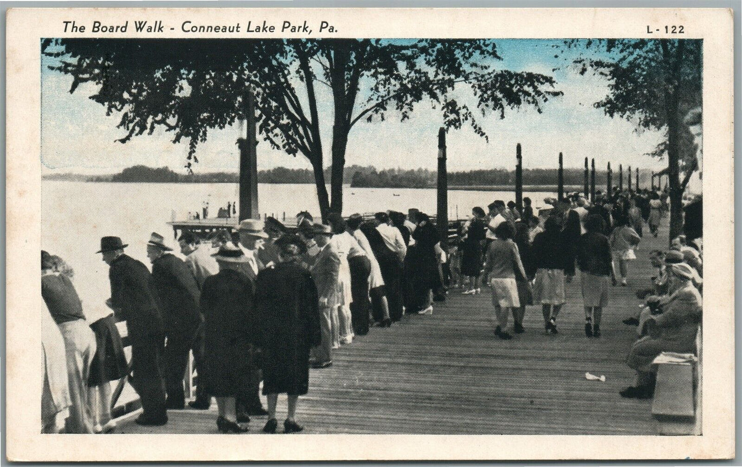 CONNEAUT LAKE PARK PA ANTIQUE POSTCARD