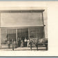 VILLAGE GROCERY STORE FRONT ANTIQUE REAL PHOTO POSTCARD RPPC