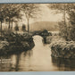 LAKE HOPATCONG NJ IN LITTLE VENICE ANTIQUE REAL PHOTO POSTCARD RPPC