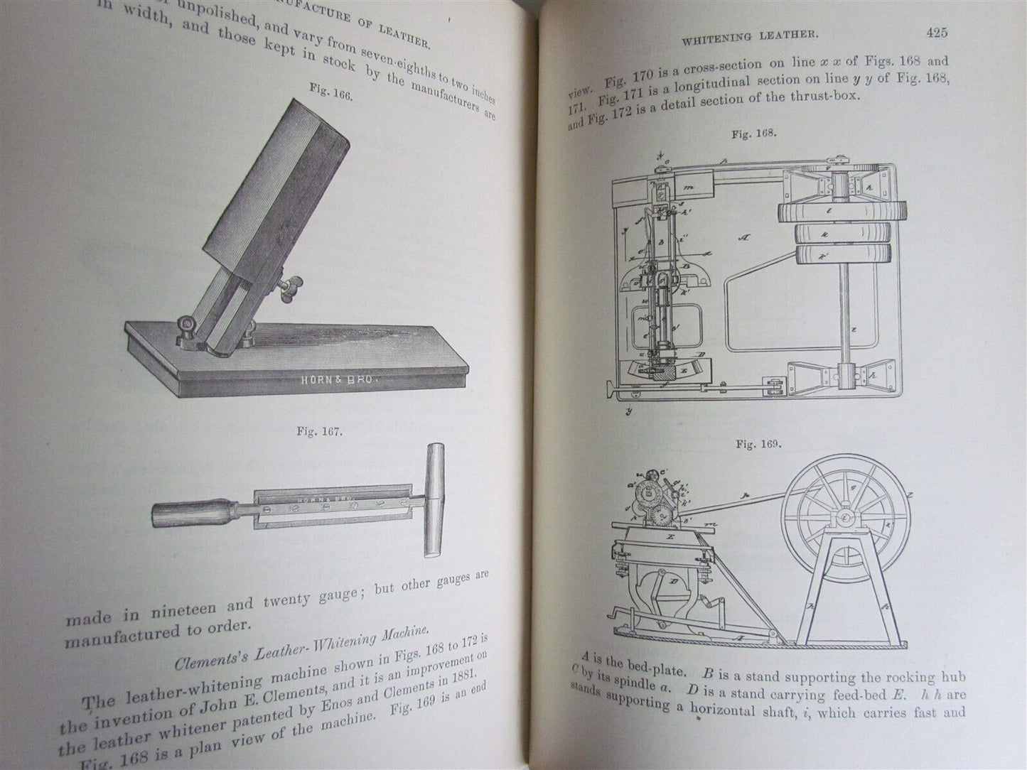 1885 MANUFACTURE OF LEATHER by CHARLES T. DAVIS antique ILLUSTRATED