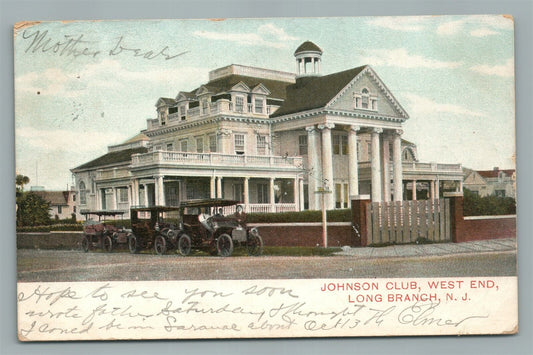 LONG BRANCH NJ JOHNSON CLUB WEST END ANTIQUE POSTCARD