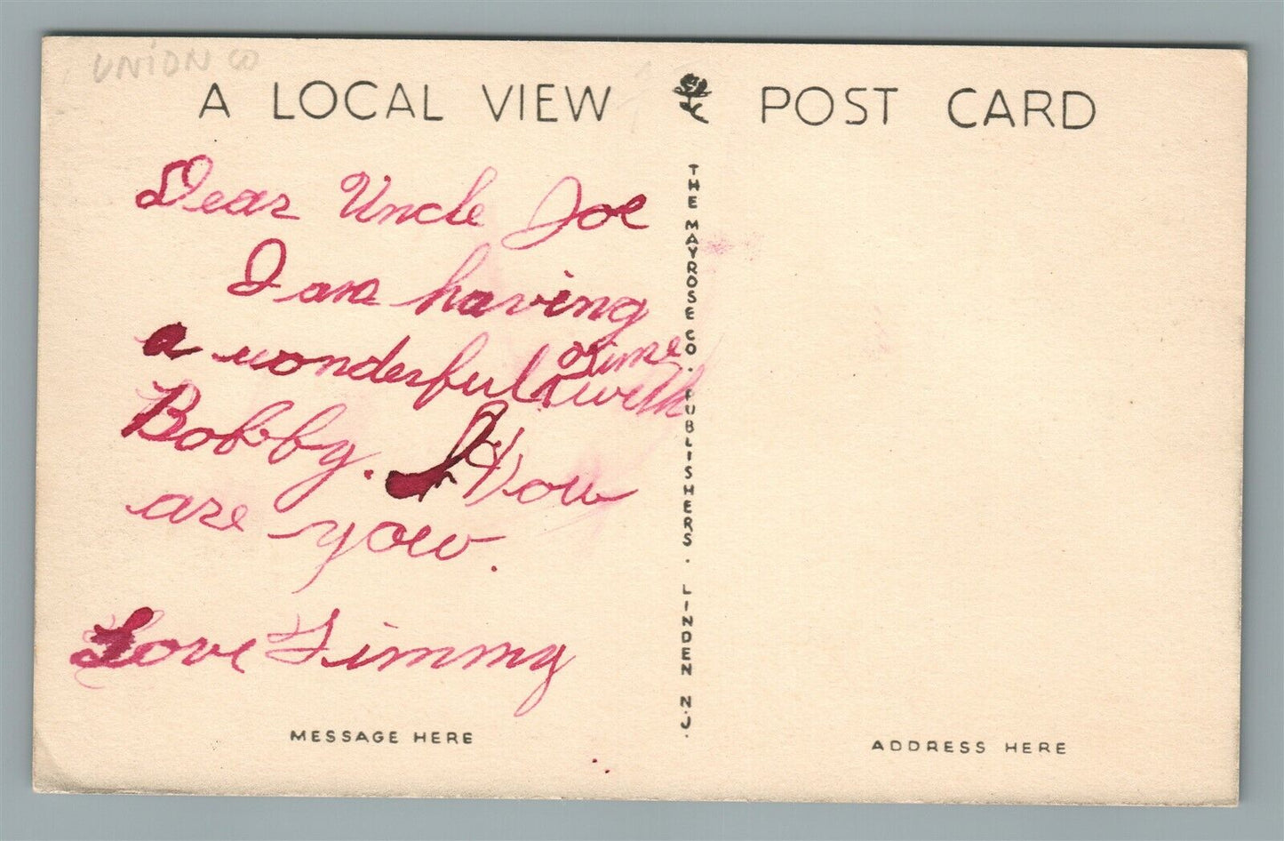 SUMMIT NJ CANOE BROOK CLUB HOUSE ANTIQUE POSTCARD
